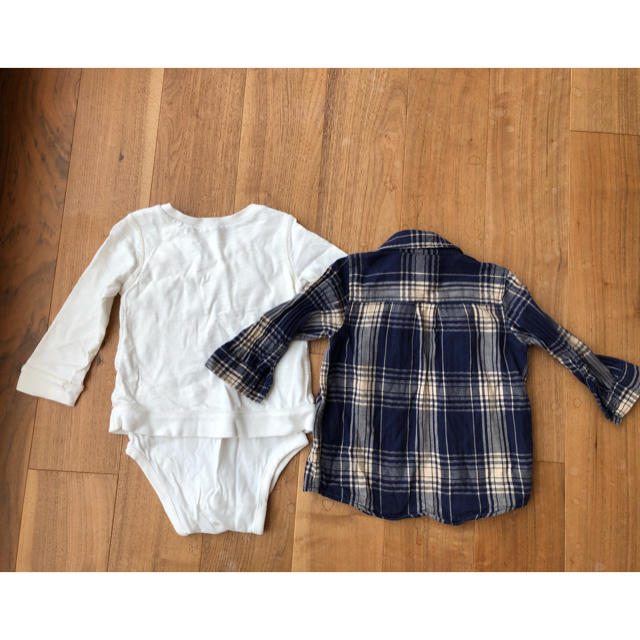 babyGAP(ベビーギャップ)の【babyGAP】長袖トップス　シャツ　80cm 2点【ベビーギャップ】 キッズ/ベビー/マタニティのベビー服(~85cm)(シャツ/カットソー)の商品写真