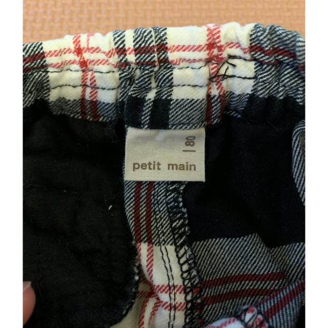 petit main(プティマイン)のプティマイン　チェック柄　パンツ キッズ/ベビー/マタニティのベビー服(~85cm)(パンツ)の商品写真