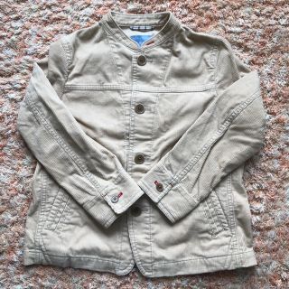 ユニクロ(UNIQLO)の新品/UNIQLO/ノーカラージャケット/130/ベージュ/コードゥロイ/(ジャケット/上着)