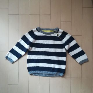 エイチアンドエイチ(H&H)のH&M ボーダー　長袖セーター　US6-9M　サイズ80相当　ベビー　春夏物(ニット/セーター)