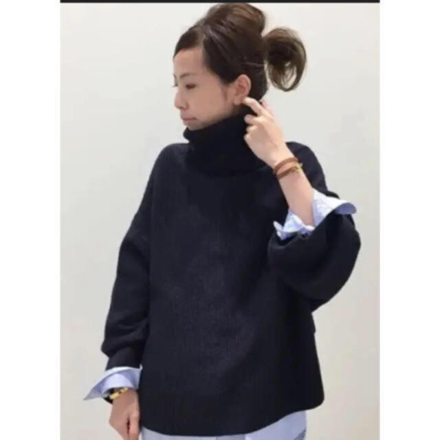 L'Appartement DEUXIEME CLASSE(アパルトモンドゥーズィエムクラス)のL’Appartement  VOLUME KNIT  ネイビー レディースのトップス(ニット/セーター)の商品写真