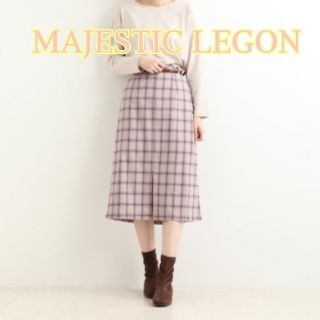 マジェスティックレゴン(MAJESTIC LEGON)のMAJESTICLEGON マジェスティックレゴン　チェックスカート　ピンク(ひざ丈スカート)