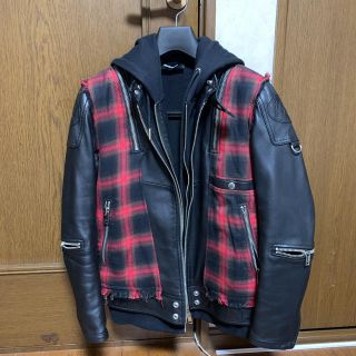 ディーゼル(DIESEL)の10日までの限定価格ディーゼル　19AWレザーシングルライダース　S 良品(ライダースジャケット)