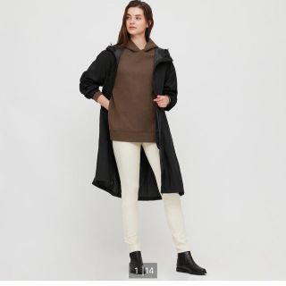 ユニクロ(UNIQLO)のダブルフェイススウェットプルパーカ　ブラウン　XXL(パーカー)