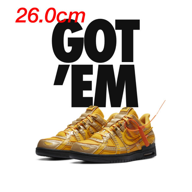 OFF-WHITE×NIKE AIR RUBBER DUNK GOLD