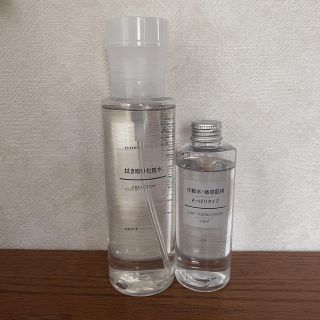 ムジルシリョウヒン(MUJI (無印良品))の拭き取り化粧水ポンプヘッド付き400ml＆化粧水敏感肌用さっぱりタイプ200ml(化粧水/ローション)