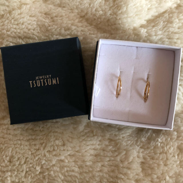 ツツミ ☆18K イエローゴールドフープピアス☆-