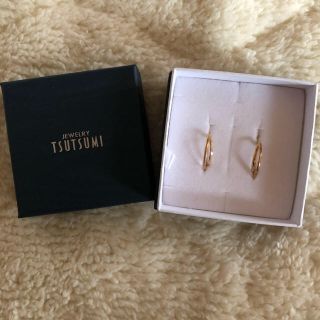 完売しました。。。。。。⑭✨計0.3ct✨２列✨フープ ピアス✨K18PG