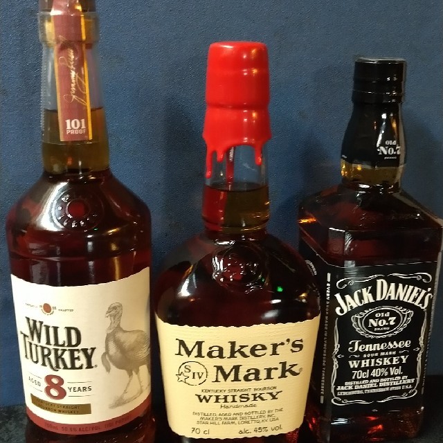 3本 JACK DANIEL'S Maker's Mark WILD TURKEY アメリカン ウイスキー セット 古酒 通販 