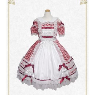 アンジェリックプリティー(Angelic Pretty)のSweet Cherries Cafe Girl キンガム　ワンピース (ひざ丈ワンピース)