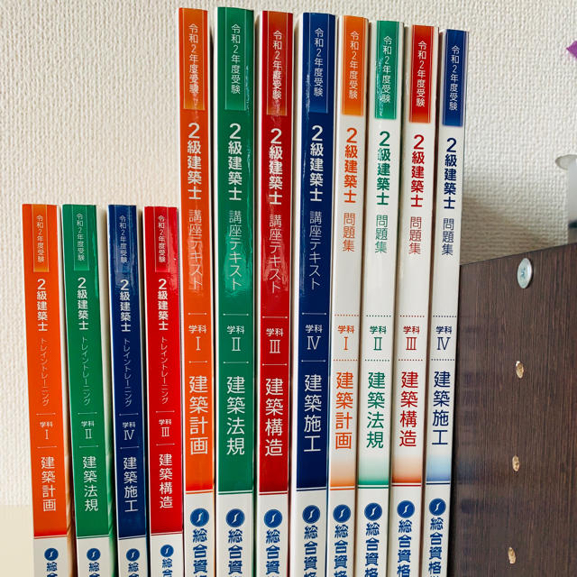 エンタメ/ホビー総合資格 令和2年度 二級建築士テキストセット - 資格/検定