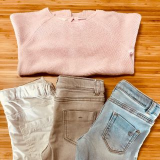 ザラキッズ(ZARA KIDS)のzara baby girl    コットンニット ピンク 100cm (ニット)