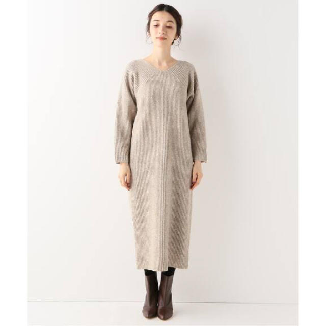 IENA(イエナ)のIENA LAMB WOOL 変形ニットワンピース イエナ レディースのワンピース(ロングワンピース/マキシワンピース)の商品写真