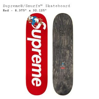 シュプリーム(Supreme)のSupreme Smurfs Skateboard Red Deck 8.25(スケートボード)