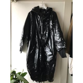 リックオウエンス(Rick Owens)のBARBARA I GONGINI ナイロンロングパーカー　黒(モッズコート)