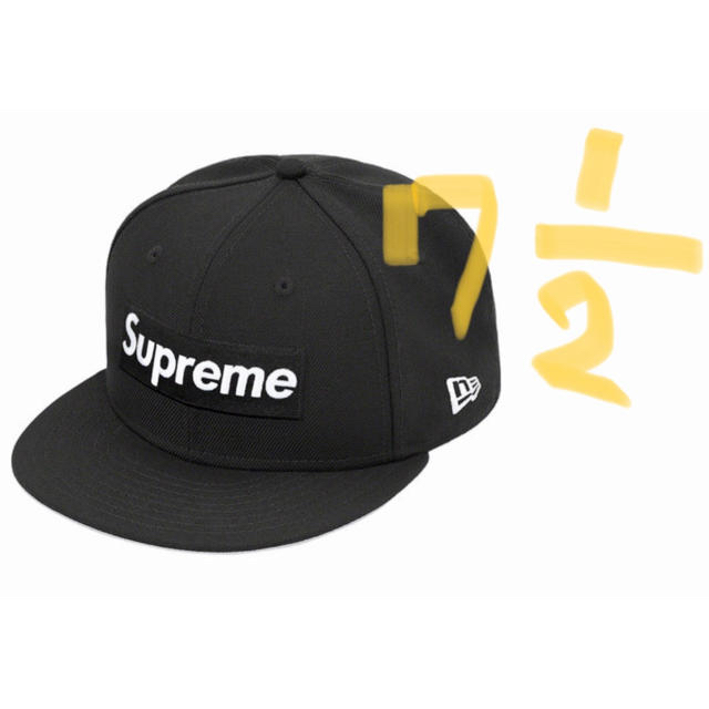 キャップsupreme newera cap 7-1/2boxニューエラシュプリーム