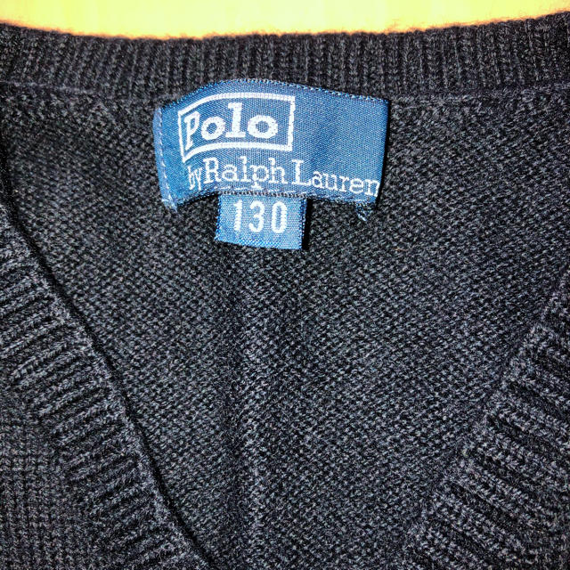 POLO RALPH LAUREN(ポロラルフローレン)のラルフローレン　ベスト　紺　ウール　130 キッズ/ベビー/マタニティのキッズ服男の子用(90cm~)(ニット)の商品写真