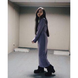 マザー(mother)のmother◇luna dress◇purple◇S(ロングワンピース/マキシワンピース)