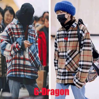 We11Done CHECK SHIRT JACKET 青 BLUE | 【G-DRAGON 着用】we11done 