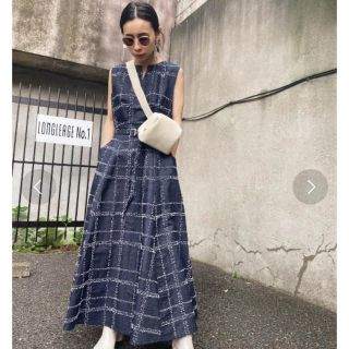 アメリヴィンテージ(Ameri VINTAGE)のameri vintage NEEDLE CHECK DRESS(ロングワンピース/マキシワンピース)