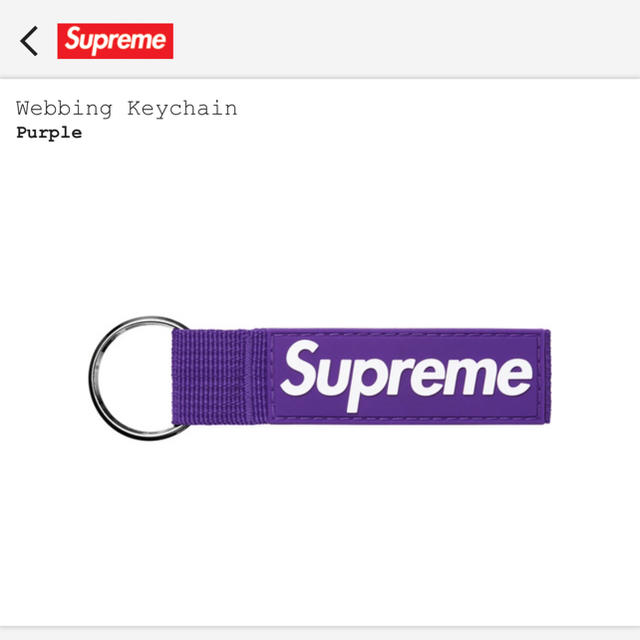 Supreme(シュプリーム)のsupreme Webbing Keychain キーホルダー　キーチェーン メンズのファッション小物(キーホルダー)の商品写真