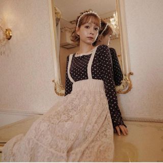 フーズフーチコ(who's who Chico)の2 way lace jumper skirt(treat×MERY)(ロングワンピース/マキシワンピース)