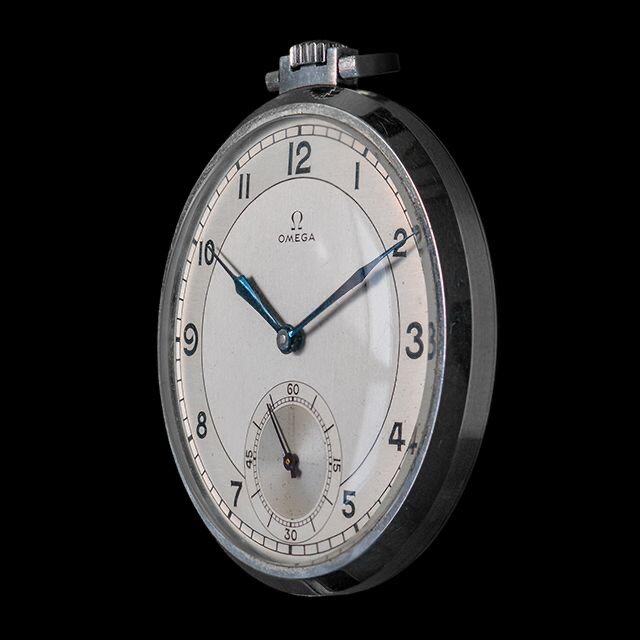 353) OH済 オメガ 懐中時計 46mm 手巻き 1935年 アンティーク | www