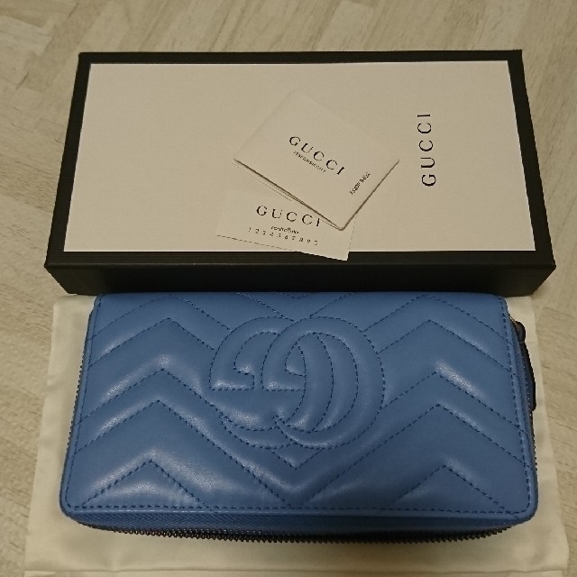 Gucci(グッチ)のGUCCIグッチ長財布GGマーモント・ジップアラウンドウォレット レディースのファッション小物(財布)の商品写真