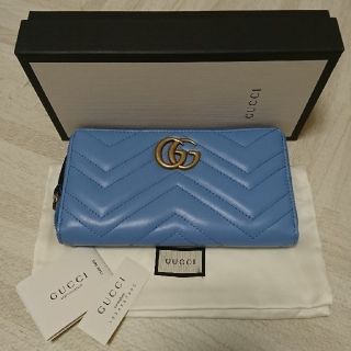 グッチ(Gucci)のGUCCIグッチ長財布GGマーモント・ジップアラウンドウォレット(財布)