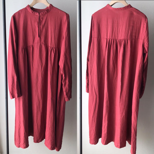 nest Robe(ネストローブ)の■ネストローブ nest Robe *リネンワンピース*レッド赤 チュニック  レディースのトップス(チュニック)の商品写真