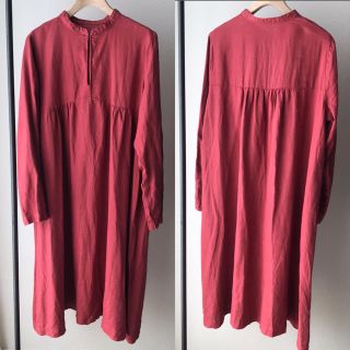 ネストローブ(nest Robe)の■ネストローブ nest Robe *リネンワンピース*レッド赤 チュニック (チュニック)