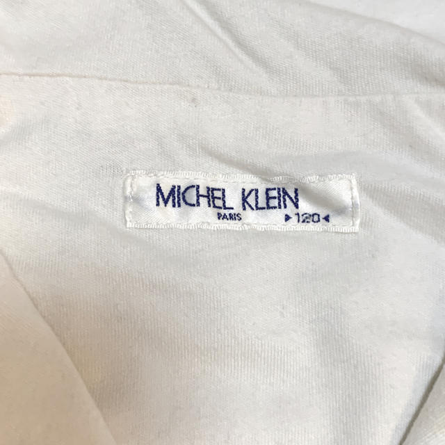 MICHEL KLEIN(ミッシェルクラン)のM ICHEＬ　ＫＬＥＩＮ◆ホワイトパーカー120 キッズ/ベビー/マタニティのキッズ服男の子用(90cm~)(Tシャツ/カットソー)の商品写真