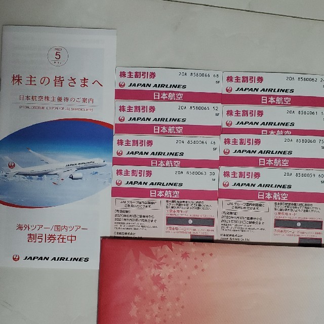 JAL 株主割引券 8枚セット(有効期間2024.5.31)