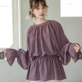 グレイル(GRL)のGRL バックリボン&オープンボリュームブラウス(シャツ/ブラウス(長袖/七分))