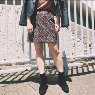 スライ(SLY)のSLY 2016A/W レオパードスカート 美品 size1(ミニスカート)