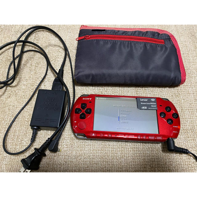 psp 3000 本体 赤黒