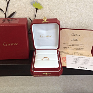 カルティエ(Cartier)のカルティエ*K18ダムールリング*保証書(リング(指輪))