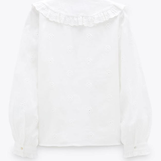 ZARA(ザラ)の新品ZARA‼︎刺繍入りフリルブラウス レディースのトップス(シャツ/ブラウス(長袖/七分))の商品写真