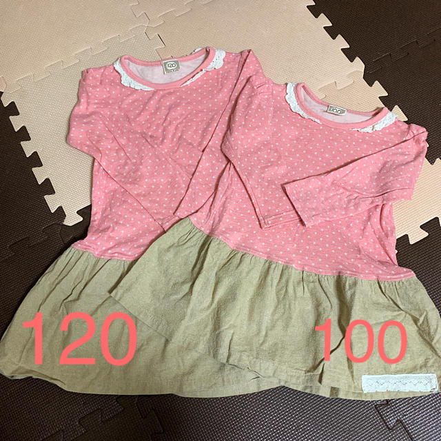 ワンピース 姉妹 お揃い  キッズ/ベビー/マタニティのキッズ服女の子用(90cm~)(ワンピース)の商品写真