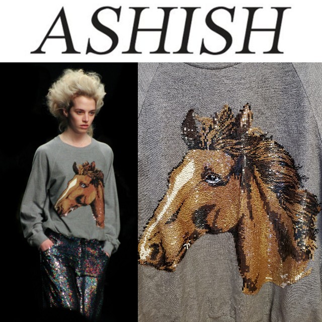 Ashish アシシュ スパンコール トレーナー ロンドン 馬 動物-