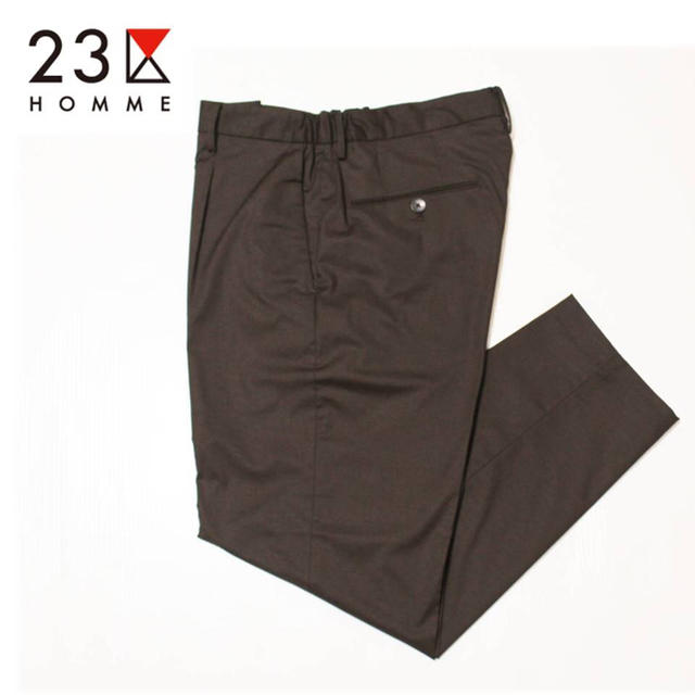 《23区 HOMME》新品 アンクル丈 スラックス パンツ (W80~84)