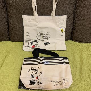 ピーナッツ(PEANUTS)のスヌーピー　ファスナー付き　ミニトートバッグ　コラボ　トートバッグ　未使用品(トートバッグ)