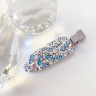 スワロフスキー(SWAROVSKI)のヘアクリップ ヘアアクセサリー 跡がつかない前髪クリップ スワロデコ　マペペ(ヘアピン)