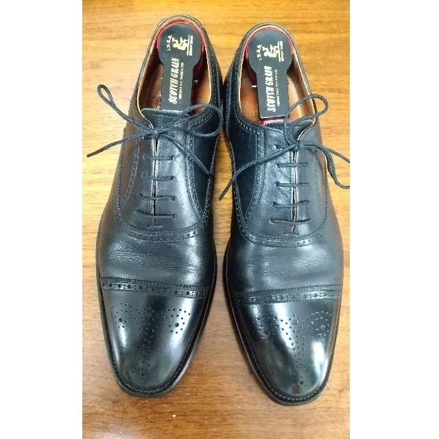 スコッチグレイン 25.5 ブラック セミブローグ靴/シューズ