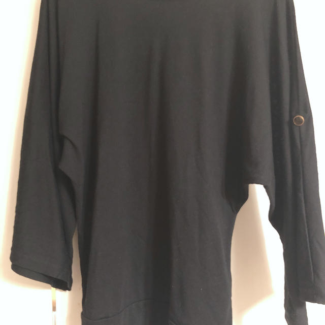 七袖　2WAY Tシャツ　ブラック レディースのトップス(Tシャツ(長袖/七分))の商品写真