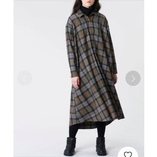 ユナイテッドアローズ(UNITED ARROWS)の美品☆TICCA(ティッカ)タータンチェックロングシャツドレス☆(ロングワンピース/マキシワンピース)