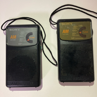 ソニー(SONY)の【動作品】双子セット ソニー ICR-S30 AM専用ラジオ  1982年発売(ラジオ)