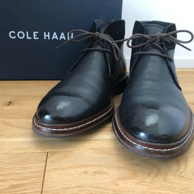 更に値下【美品】Cole Haanブーツ 7W シボ革&スエードコンビ