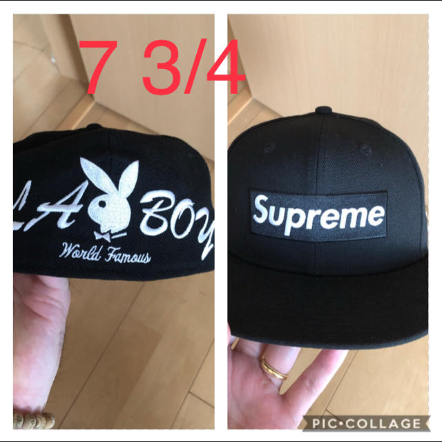 Supreme playboy box logo New Era 7 3/4帽子