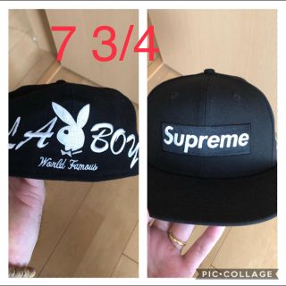 シュプリーム(Supreme)のSupreme playboy box logo New Era 7 3/4(キャップ)